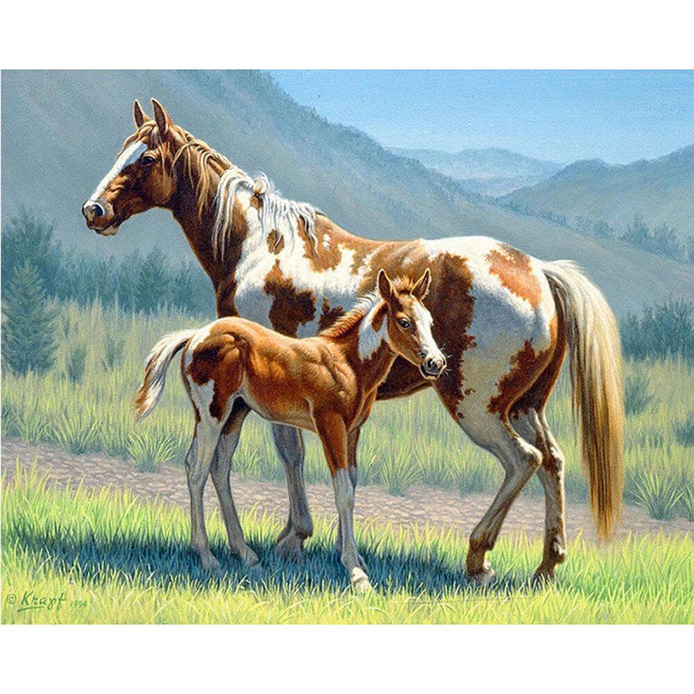 5D DIY Diamond Painting Beautiful Horse Diamond Embroidery Cross Stitch Needlework Gift 20X30CM