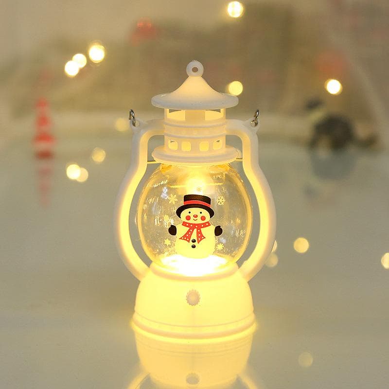 LED Christmas Small Night Light Portable Hanging Lanterns Festive Party Christmas Ornaments Santa Claus Decor snowman