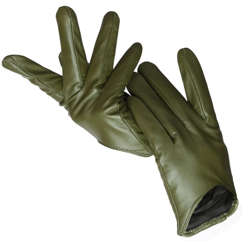 1Pair Accessories Gloves women Driving Sheepskin Leather Gloves Thin Multi-Color Thin High Quality 2001A 7.5 olive green