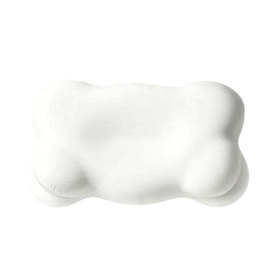 Ergonomic Cloud Pillow Memory Foam Contour Pillow with Breathable Cover Dual Height Cervical Neck Support Pillow for Side Back Stomach Sleepers white