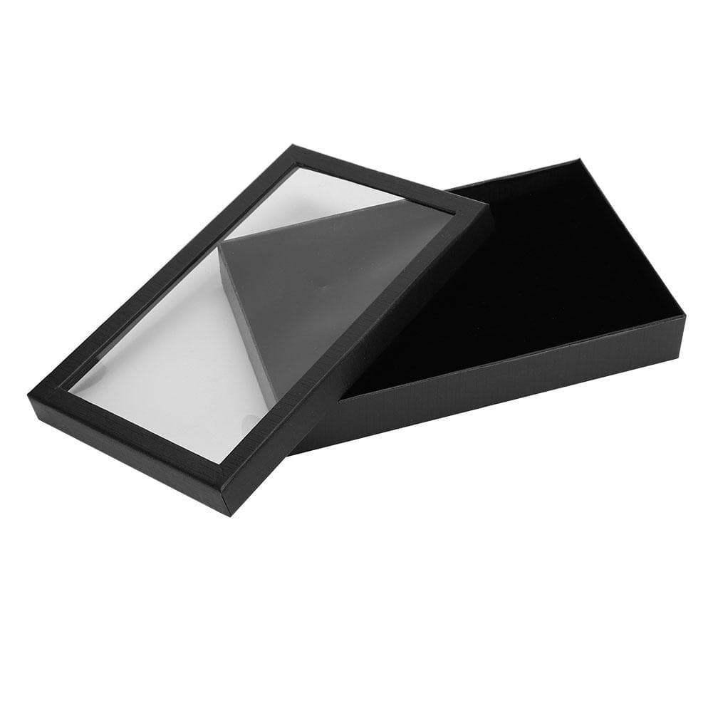 36 Slot Flocking Jewelry Holder Storage Box Ring Earrings Pendant Display Case Organizer black