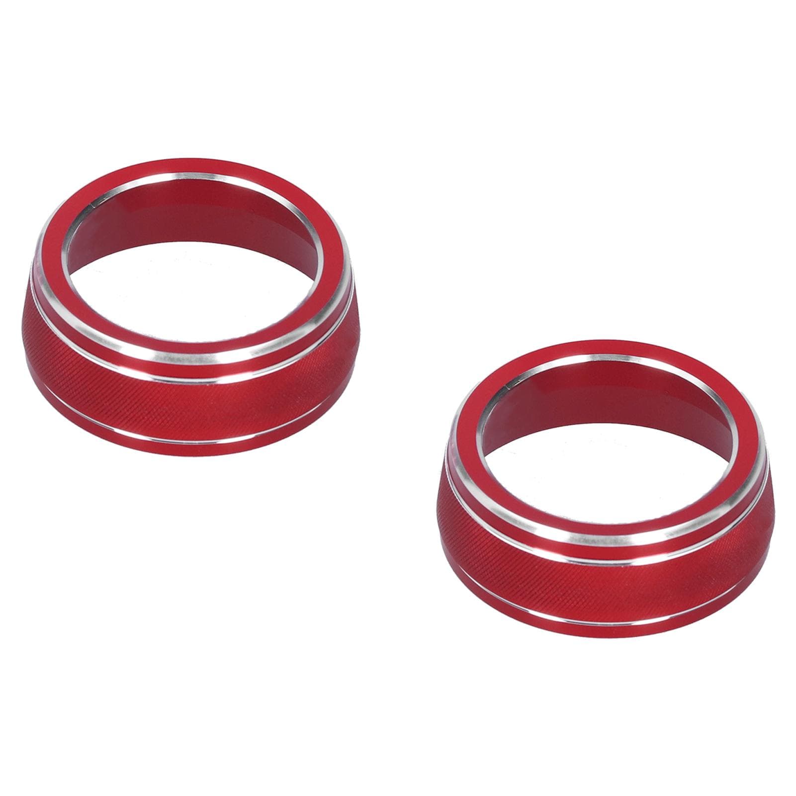 2pcs Air Conditioning Audio Switch Knob Rings Trims Red Decoration Fit for RAV4 2020