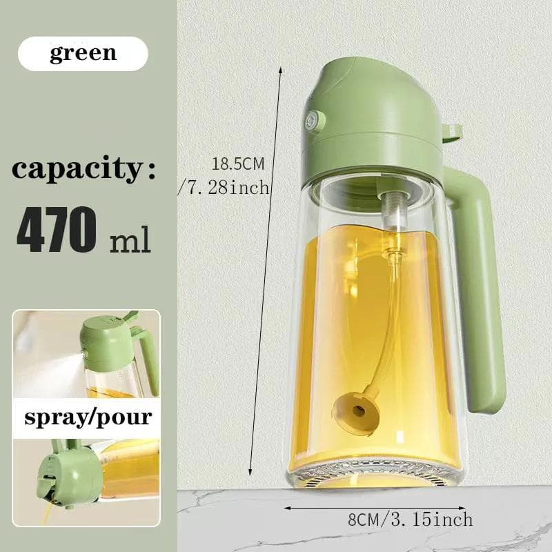 Dual Purpose Kitchen Oil Spray Can Leakproof Oil Can Glass Spray Bottle Kitchen Household