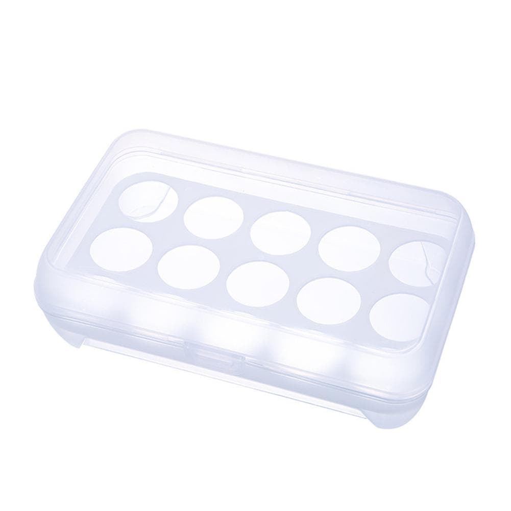 15 Grids Egg Storage Holder Box Plastic Case Food Container Kitchen Tool(Pink) White