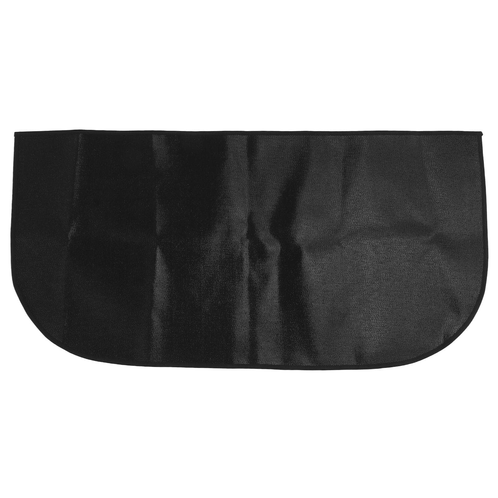 Fireproof Fireplace Mat Black Portable Stove Hearth Pad Slip Proof Under Grill Mat for Household 100cm / 39.4in