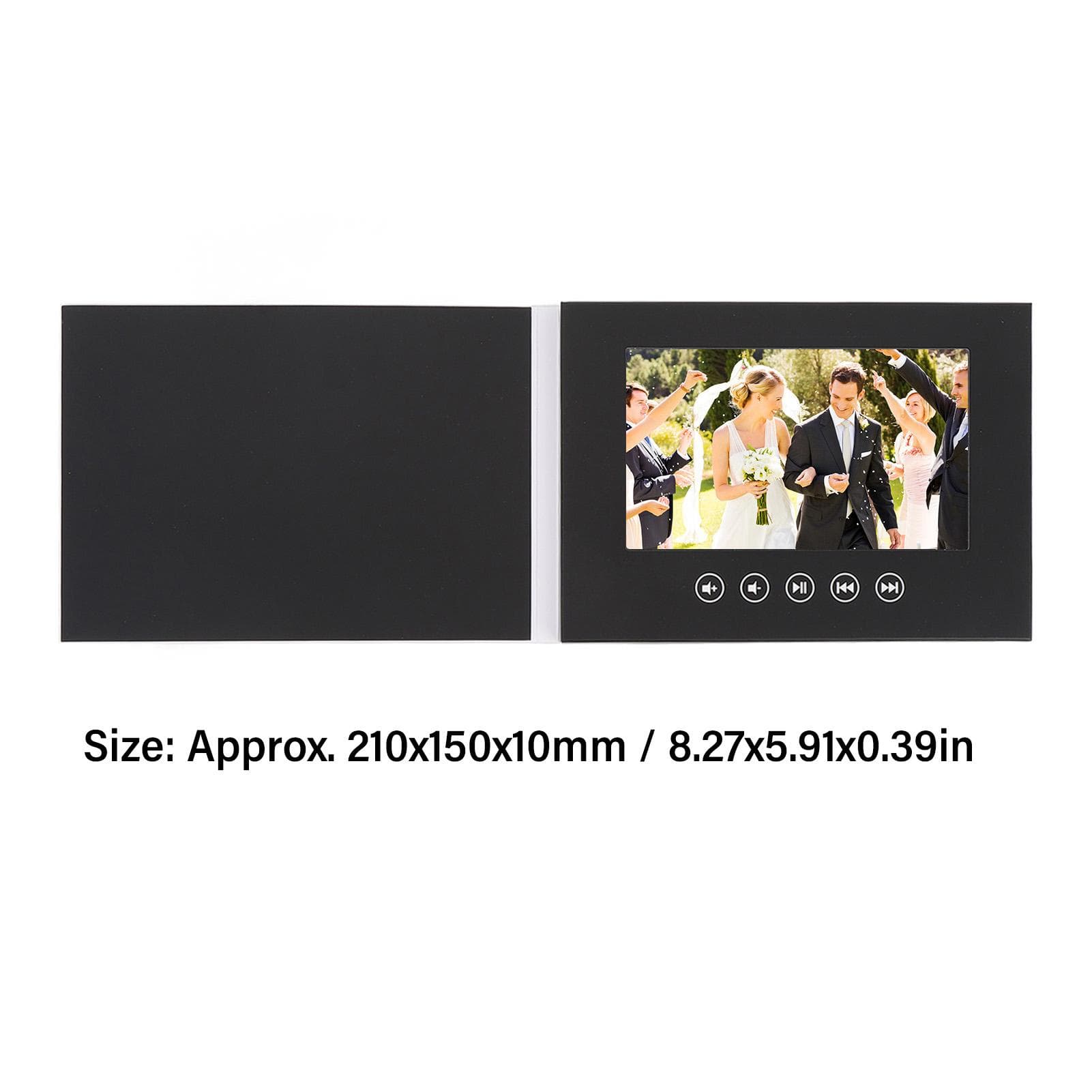 Video Greeting Card Electronic Video Brochure LCD Screen Digital Brochure with 1 Pack Stickers 5 Inch