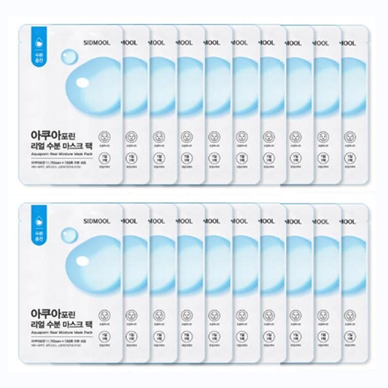 SIDMOOL Aquaporin Real Moisture Korean Mask Pack 23ml (3 Options) 20PCS
