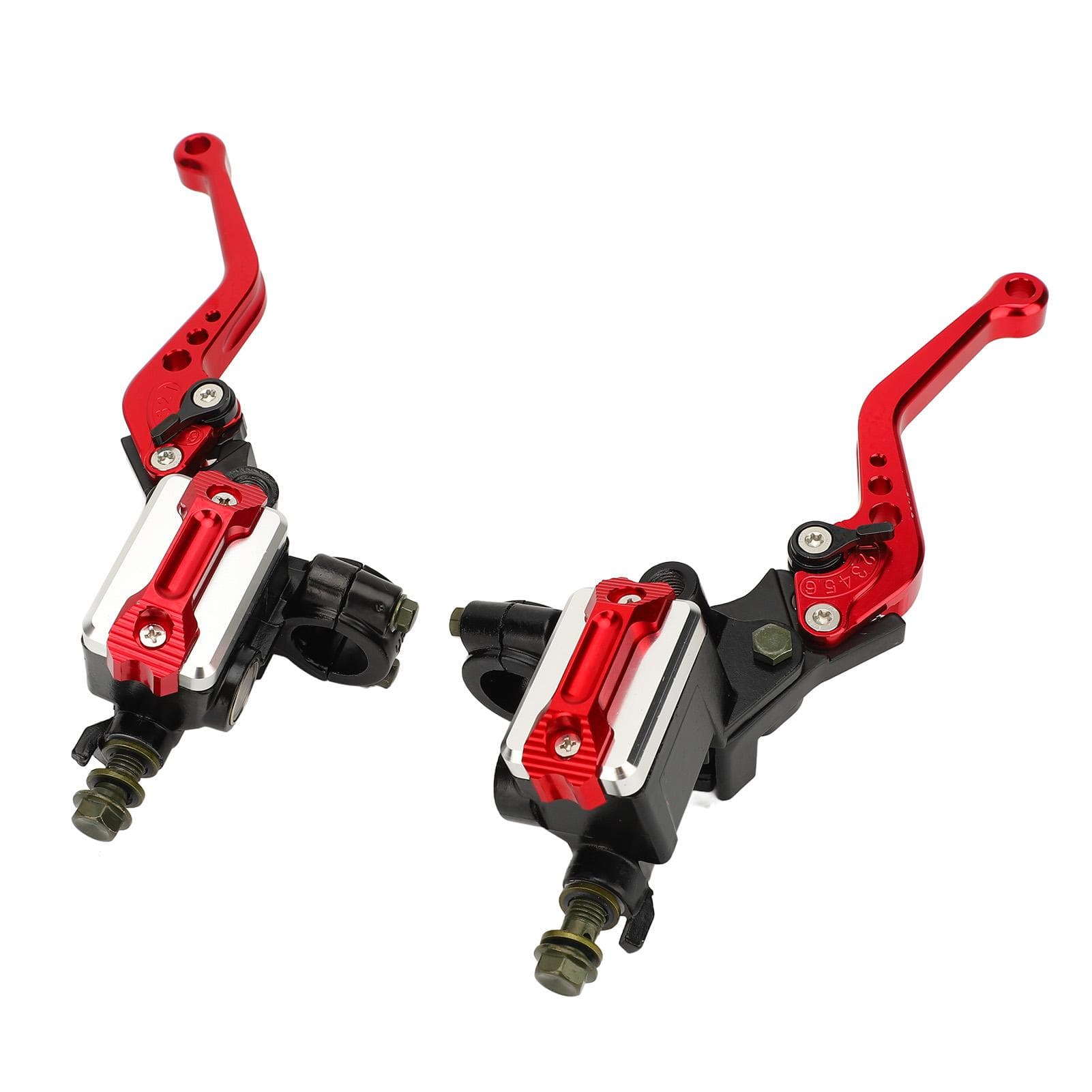 Motorcycle Hydraulic Brake Clutch Levers Kit Aluminum Alloy Brake Lever Handle Universal for 22mm red