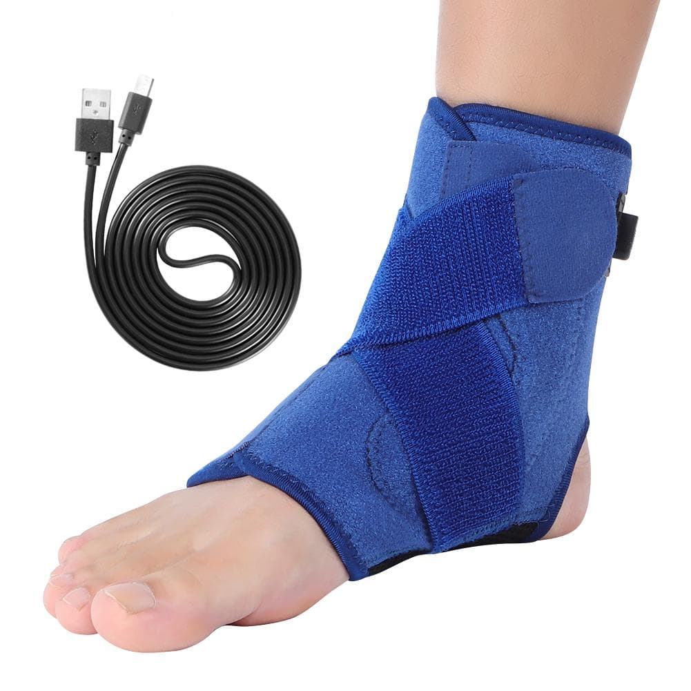 Heating ankle Navy blue codes A protective ankle with USB for Androids port charging cable