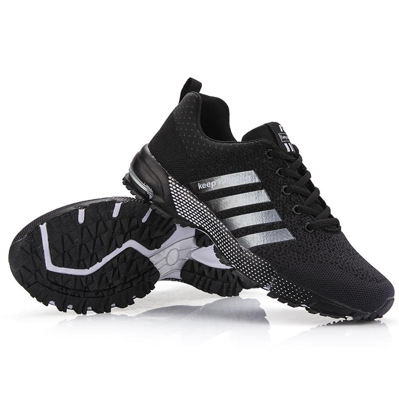 Men's Women's Ultra Light Breathable Sports Shoes Running Comfortable Mesh Sneakers 35-47 42 black