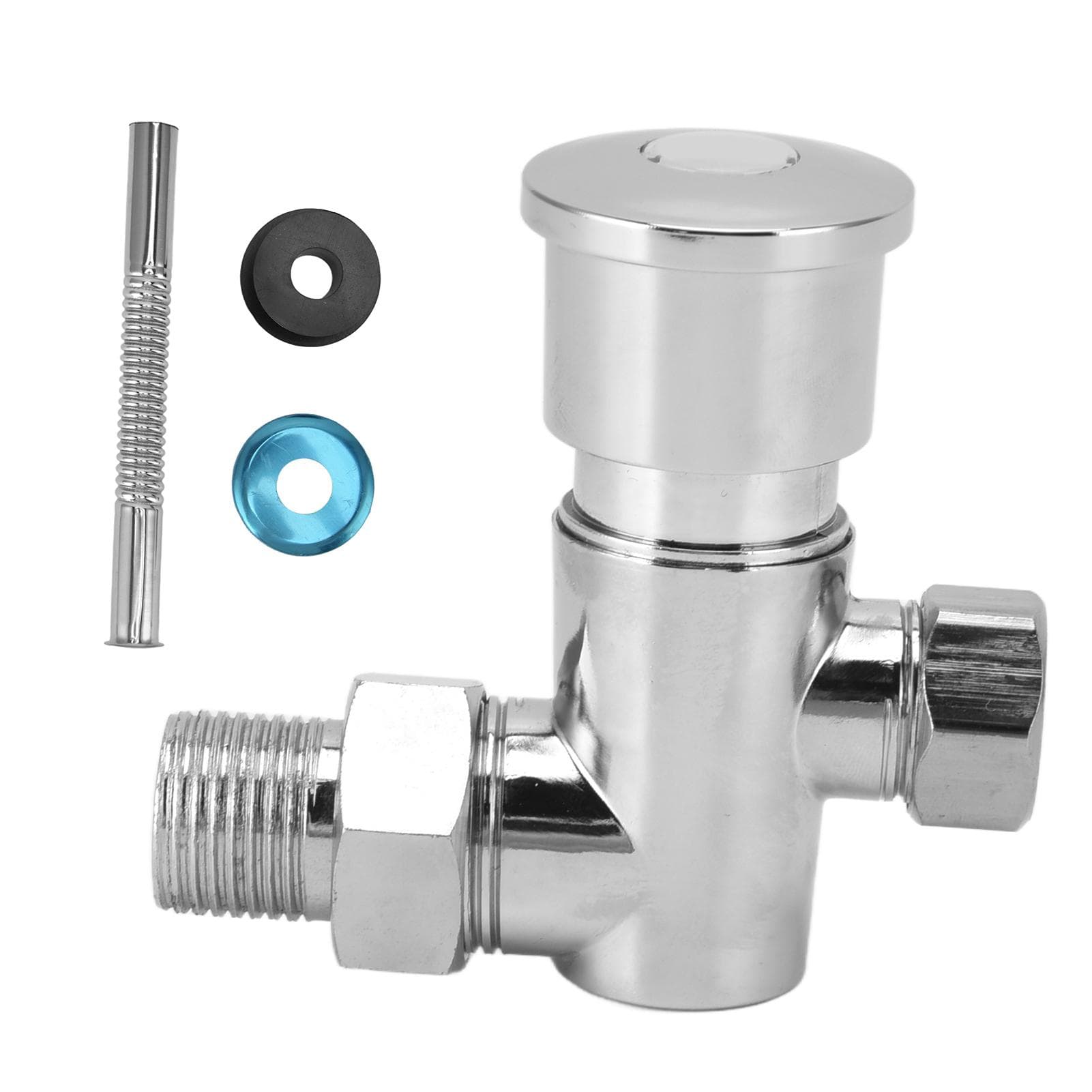 Flashing Valve G1/2 Zinc Alloy Manual Hand Pressing Delayed Durable Glossy Surface Hand Pressing
