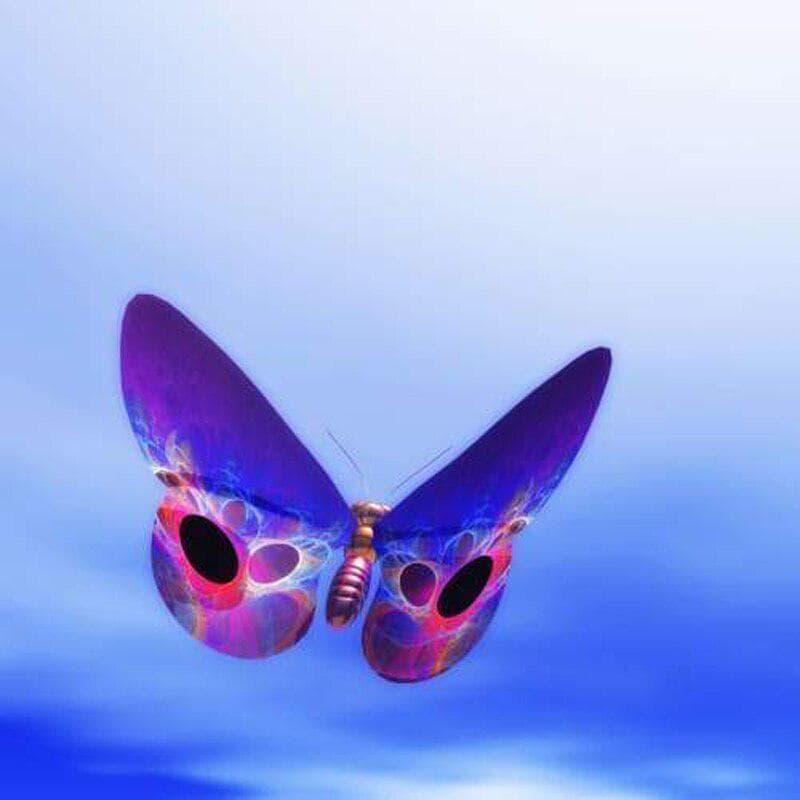 Embroidery Embroidery Handicrafts Embroidery Diamond Painting Diamond Art Fractal Pattern Butterfly 30x30CM