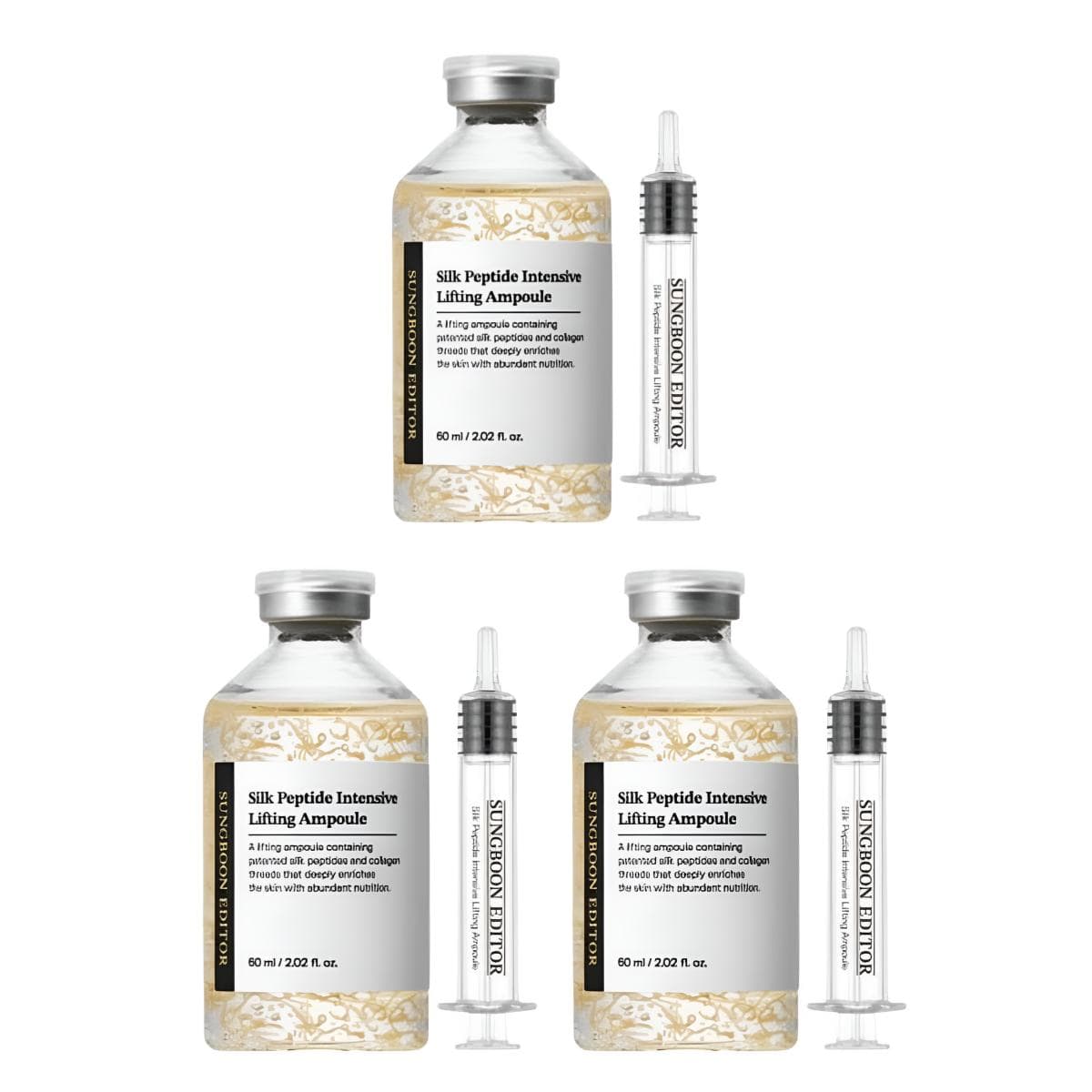 [Sungboon Editor] Silk Peptide Lifting Ampoule 60ml for Skin Elasticity 60ml  X 3PCS