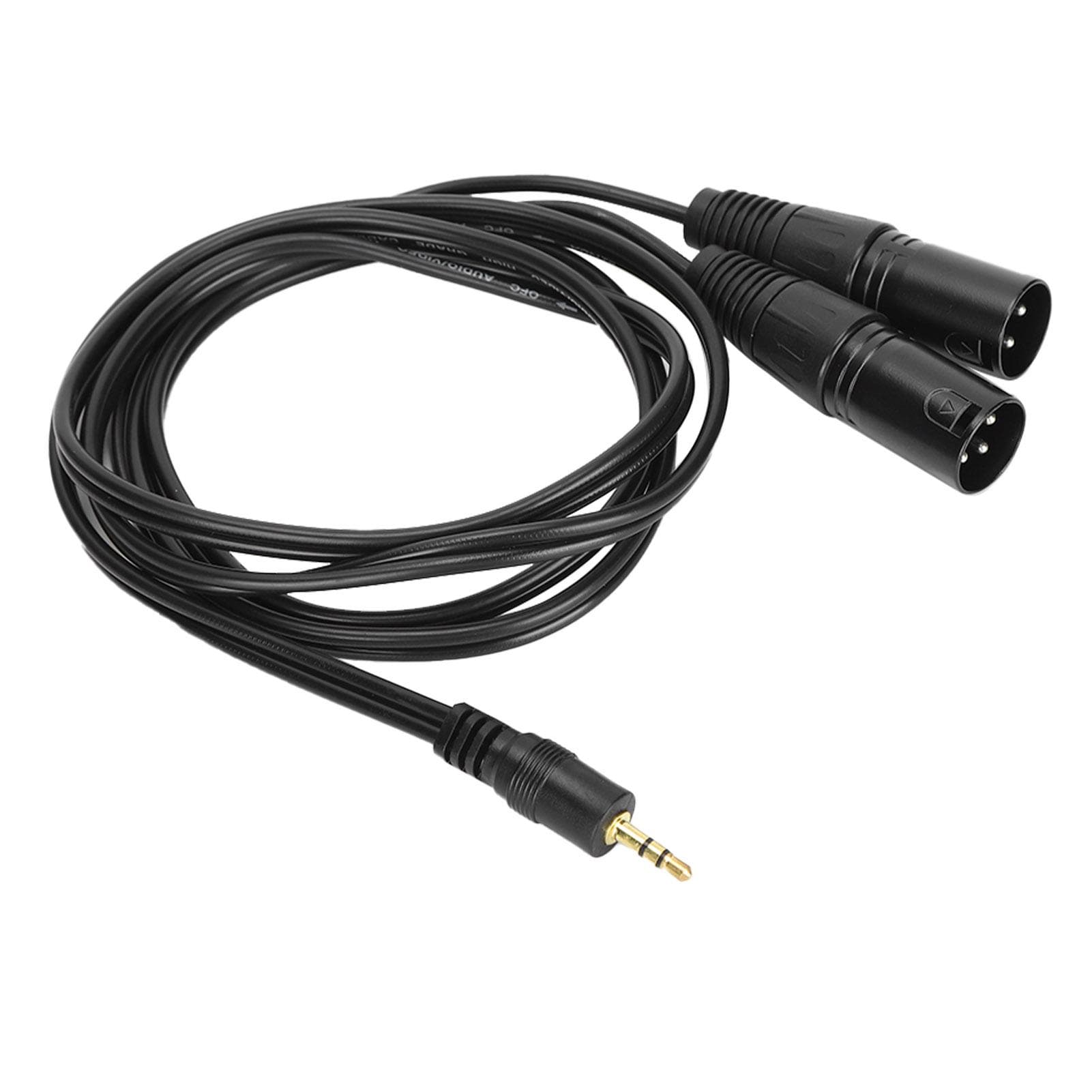 JORINDO Dual XLR Male to 3.5mm 18in Male Cable OxygenFree Copper Unbalanced YSplitter Cord