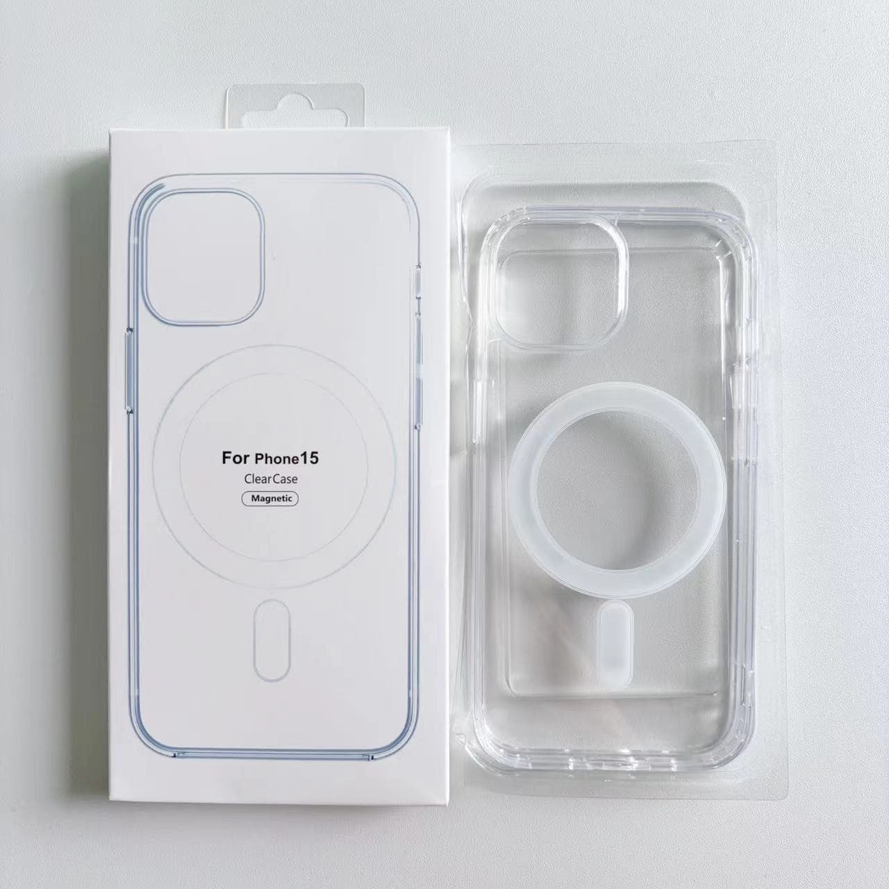 Applicable To Apple 14Magsafe Magnetic Phone Case Transparent 12 Full-inclusive 13-shell IPhone 15 Protective Case Simple Apple 11promax