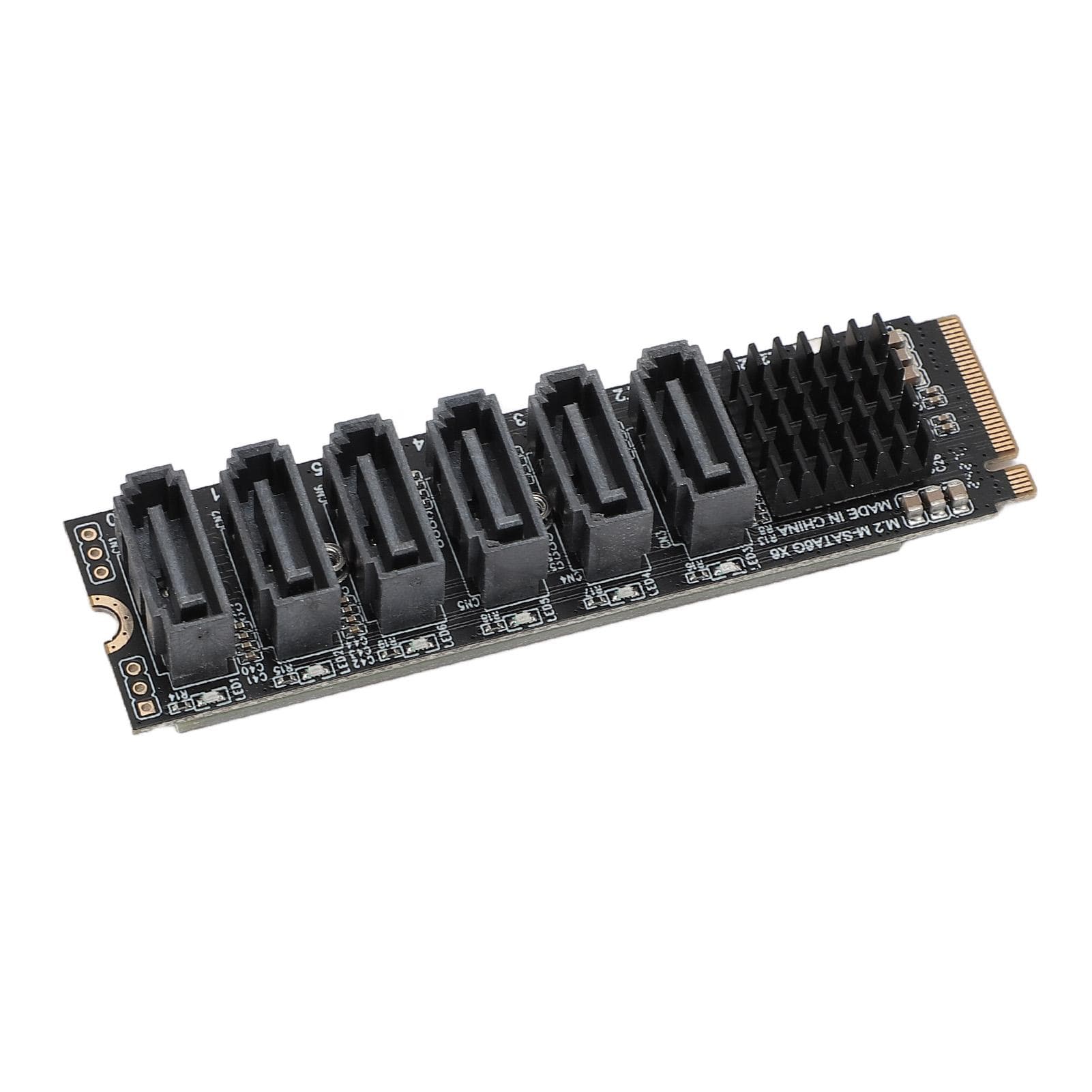 M.2 to Serial ATA3.0 Adapter Card 6Gbps High Speed ASM1166 M.2 M EKY PCIE3.0 to Serial ATA