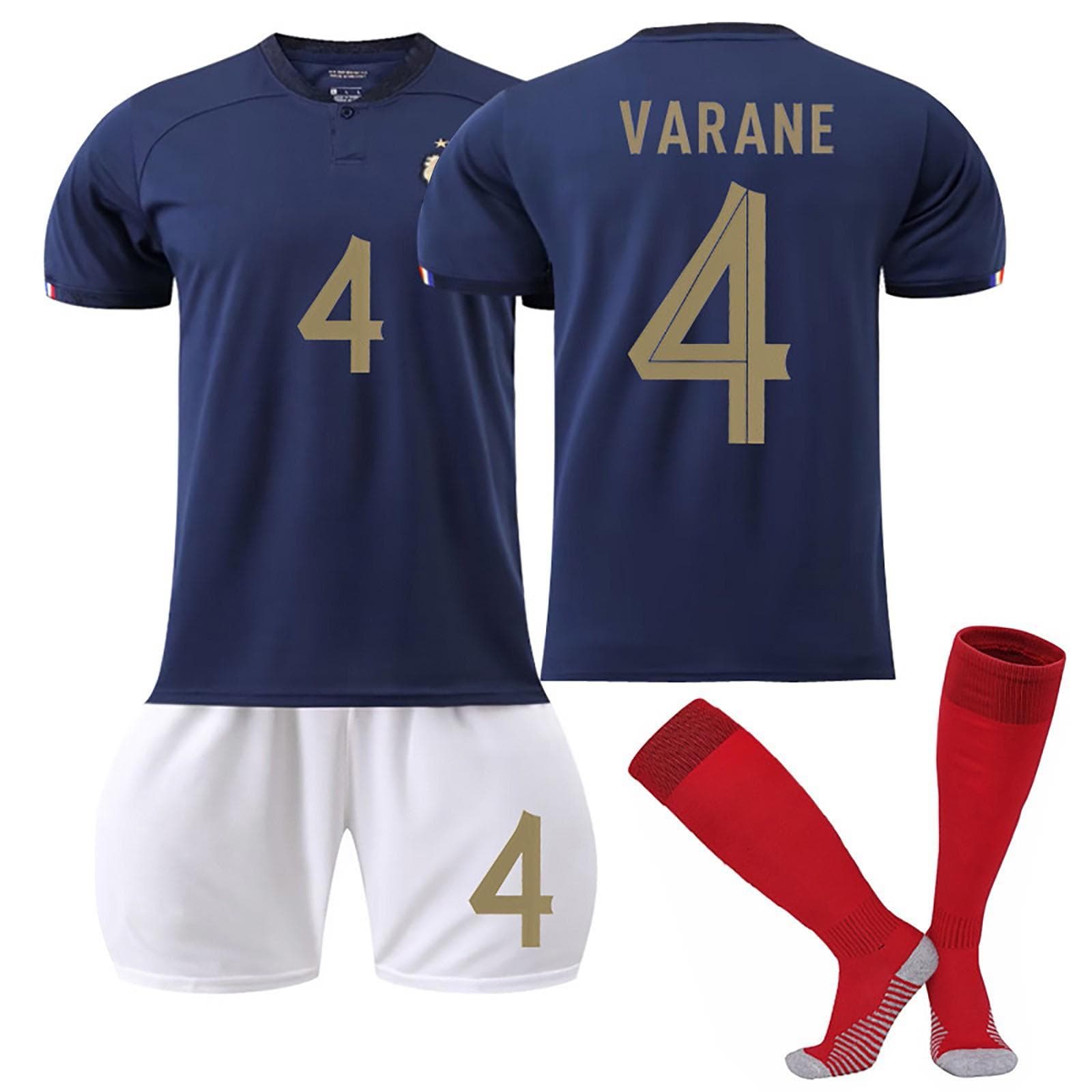 22/23 France Home Football Jerseys Shorts Socks Set New Season Shorts Socks Adult Sizes Outfits M