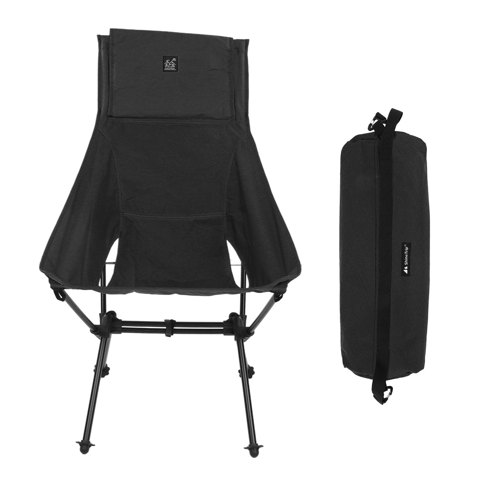 Camping Backpacking Chair Multipurpose Portable Folding Camping Chairs for Hiking Travel Beach black