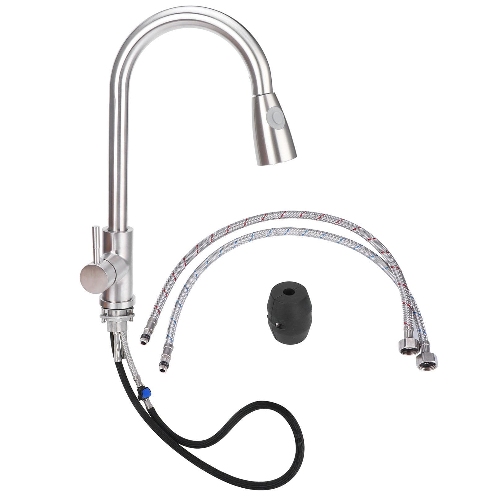 G3/8 Kitchen Mixer Tap Dual Water Outlet Pull Out Sprayer Telescopic Sink Faucet Water Tap