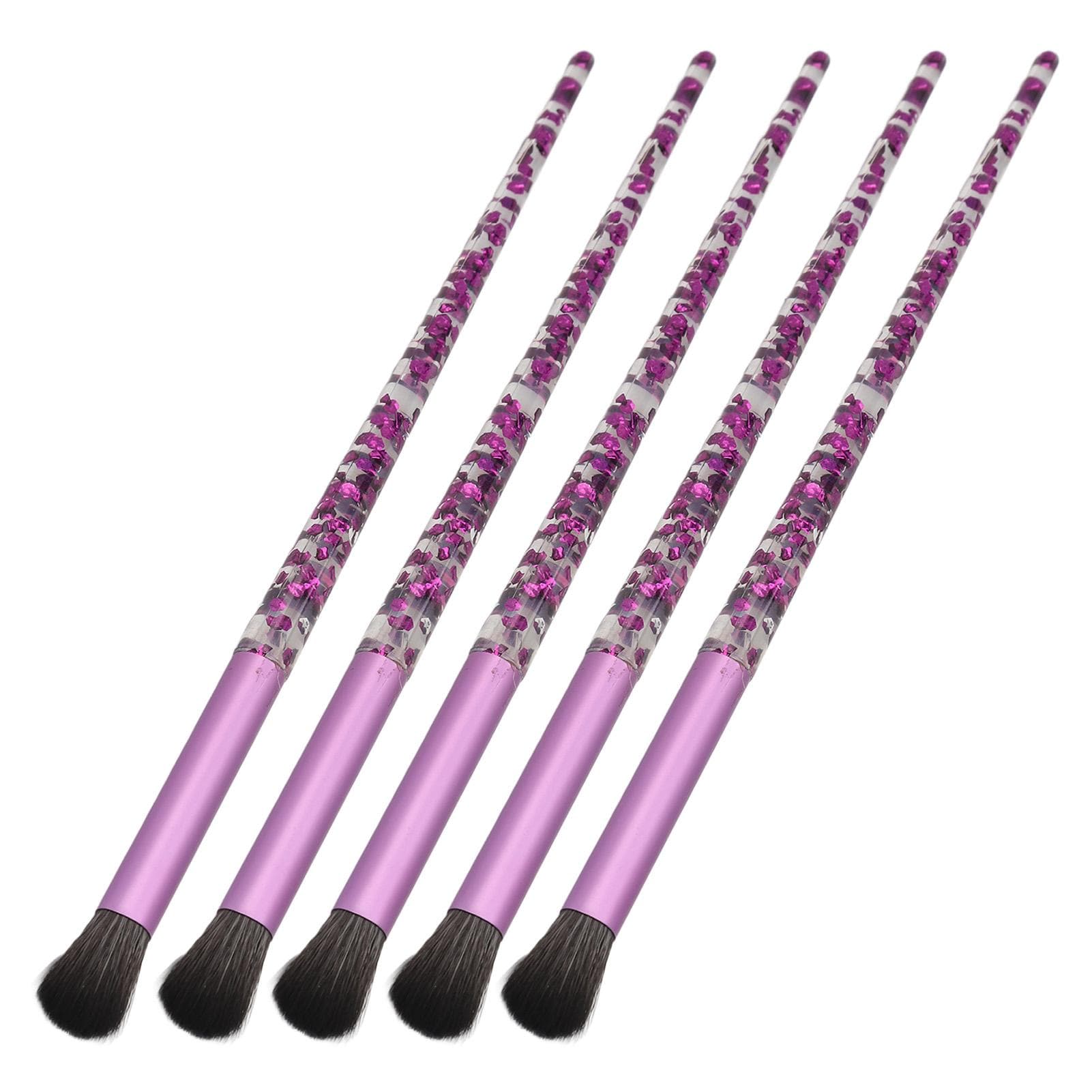 5pcs Eyeshadow Brushes Set Eye Makeup Purple Brushes Nose Shadow Concealer Glitter Handle Brush