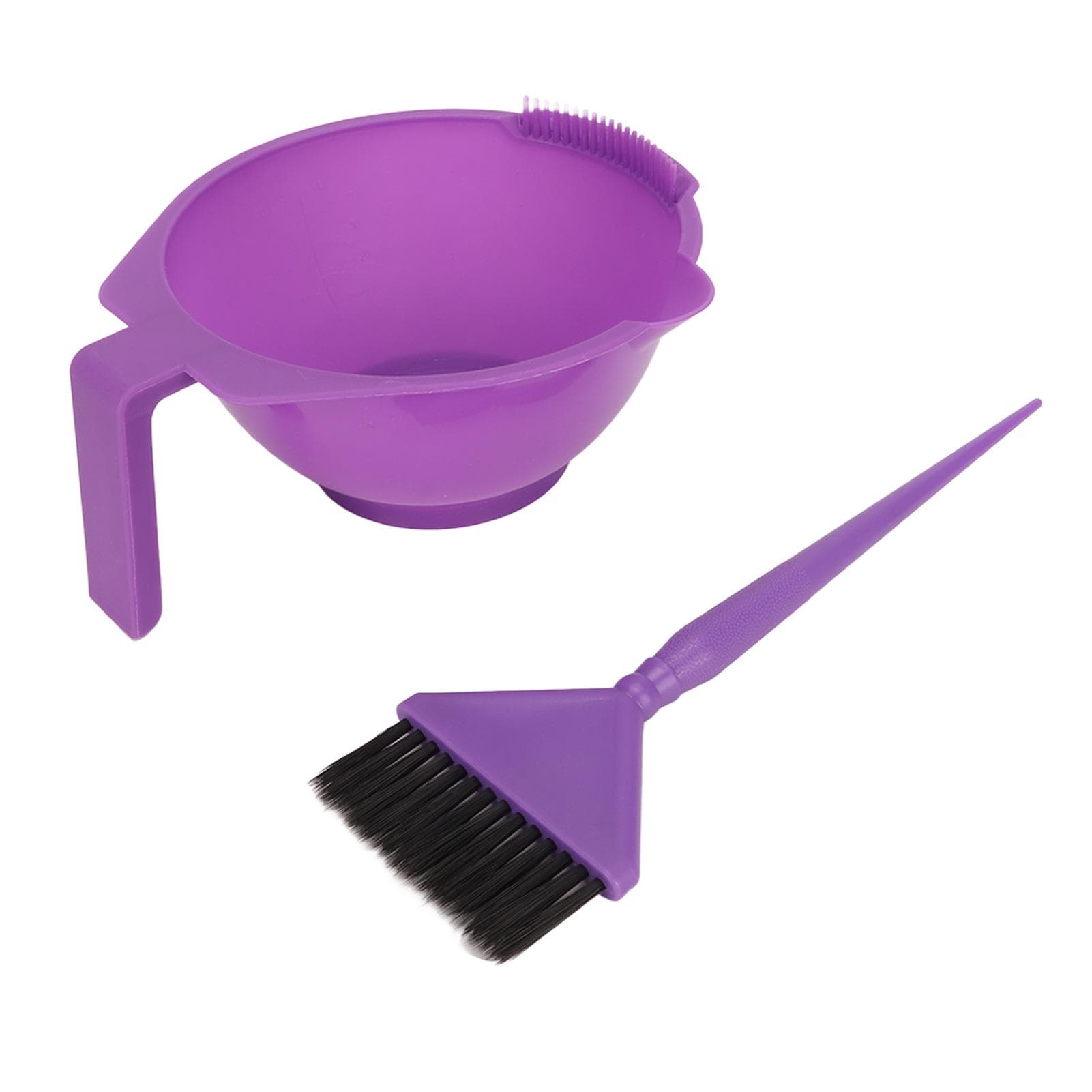 2Pcs Hair Dye Brush Bowl DIY Color Hair Coloring Styling Tool Kit Set for Home Salon