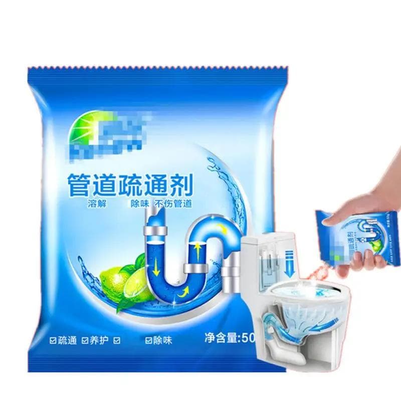50g/bag Kitchen Water Pipe Sewer Toilet Closes Tool Cleaning Deodorant Drain Cleaner Strong Drain Cleaners Pipe Dredging Agent 50g