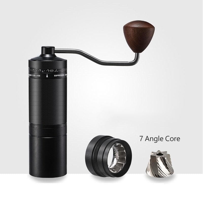 New 2024 Coffee Grinder Manual 7 Core Bean Coffee Grinder Espresso Portable External Adjustable Household Turkish Coffee Grinder M black