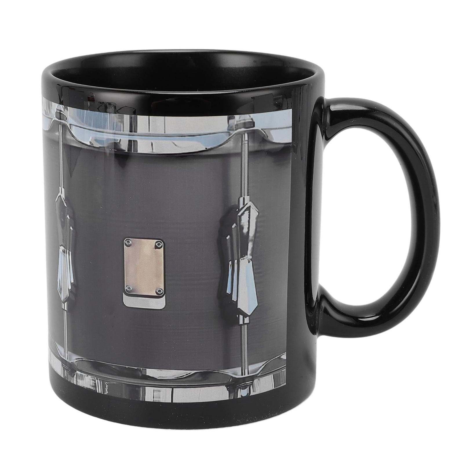 Funny Drum Player Mug 11oz Ceramic Vintage Multifunctional Drummer Coffee Cup for Music Lover Black black