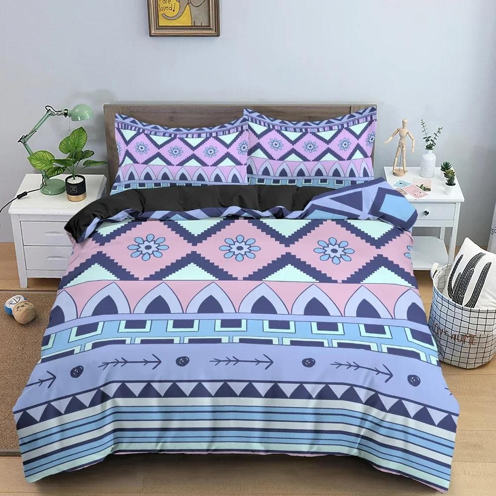 Bohemian Bedding Set Ethnic Style Duvet Cover Floral Comforter Covers Single Twin King Size Quilt Cover With Pillowcase 70x133cm 2pcs