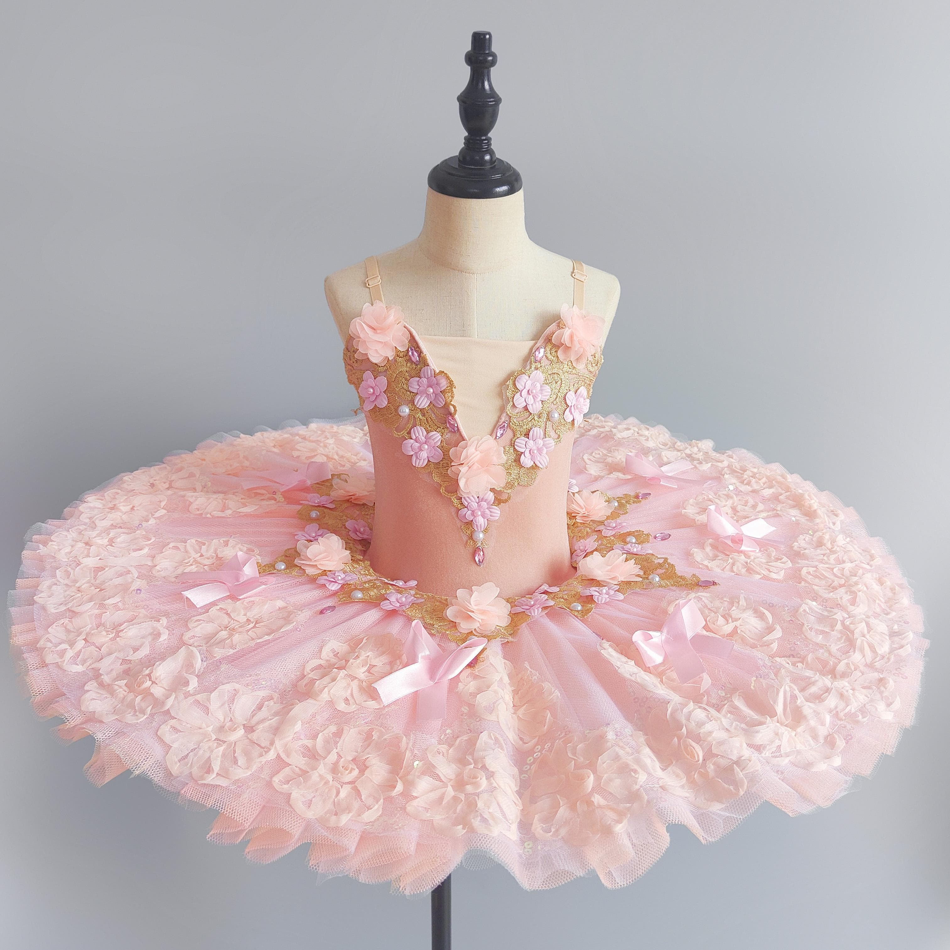 Classic Professional Ballet Tutu Dance Dress Girls Adult Kids Swan Lake Ballerina Party Dance Costume Leotards Ballet Dress 130 CM