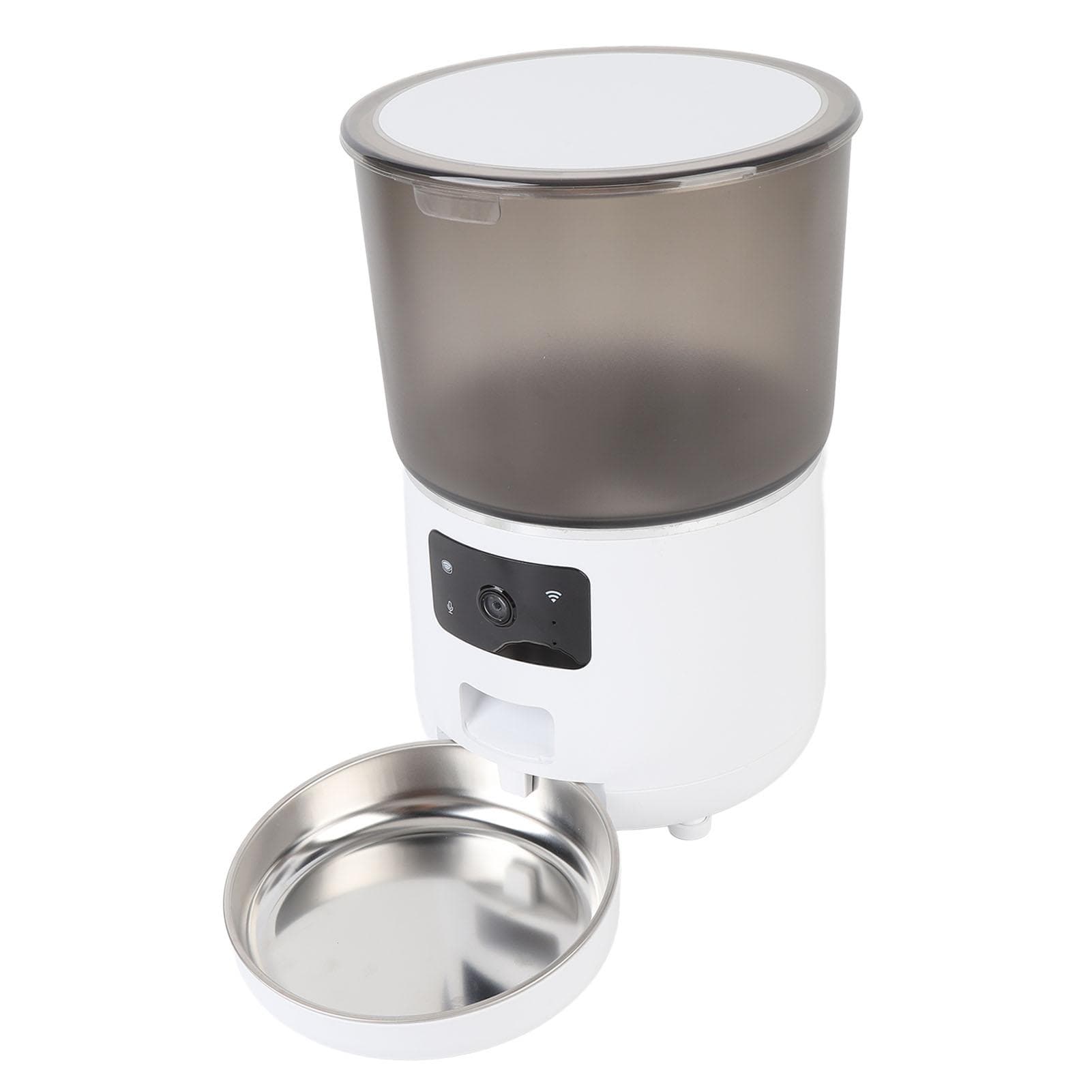 Automatic Cat Feeder 4L Timed Pet Feeder Dry Food Dispenser for Cats Small Dogs Detachable Mobile American regulations white