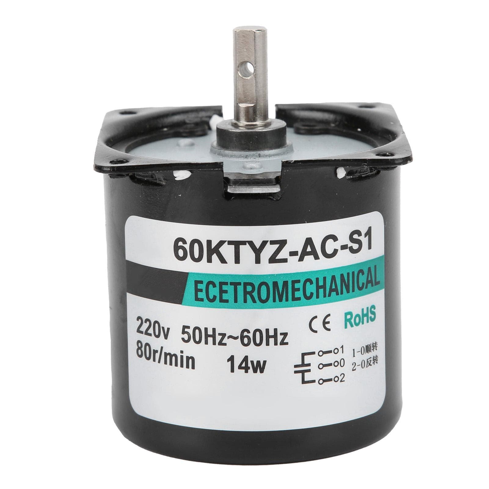 AC Synchronous Motor 14W 2Way High Torsion Permanent Magnet Central Shaft Bracket