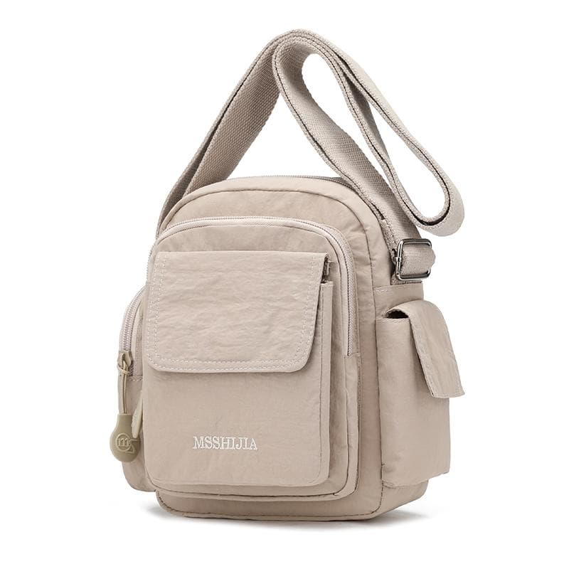 Outdoor Shoulder Bag Women's Multifunctional Crossbody Bag Commuter Mother Bag beige