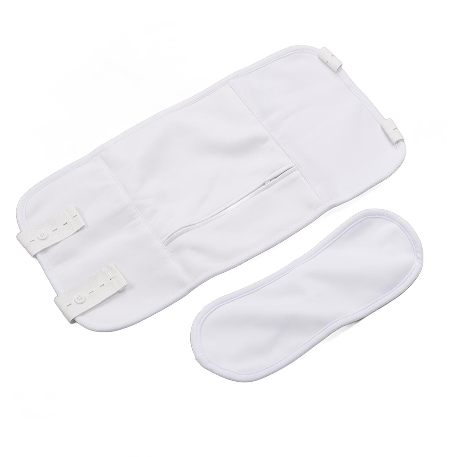 Castor Oil Pack Wrap Reusable Organic Washable Button Castor Oil Waist Neck Pack White