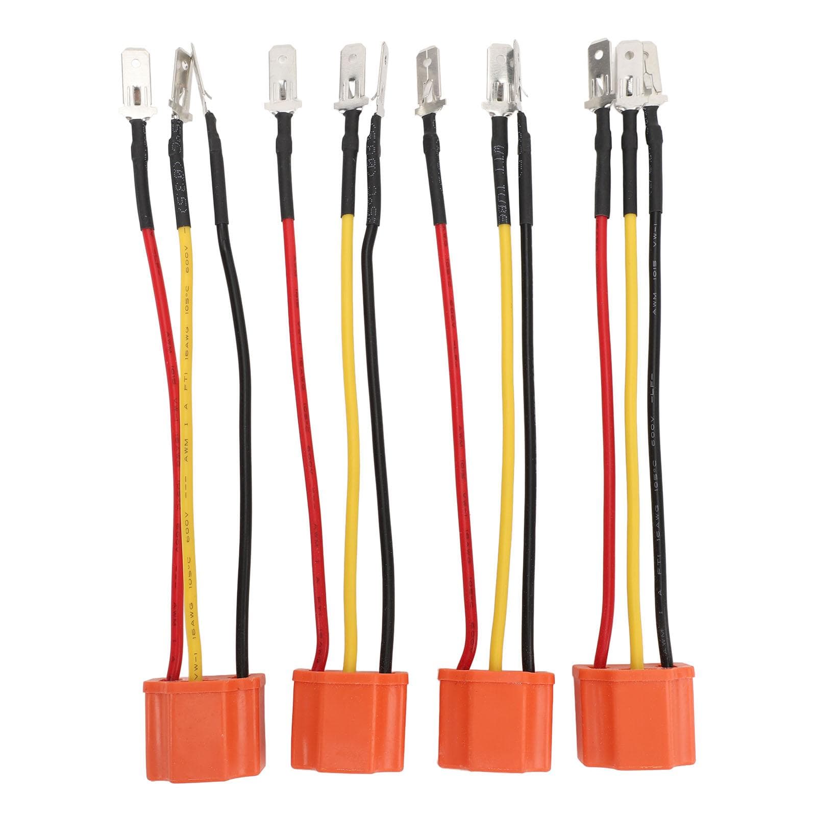 4Pcs H4 Wiring Harness Headlight Ceramic Socket Headlamp Fog Light Connector for Car Truck Boat