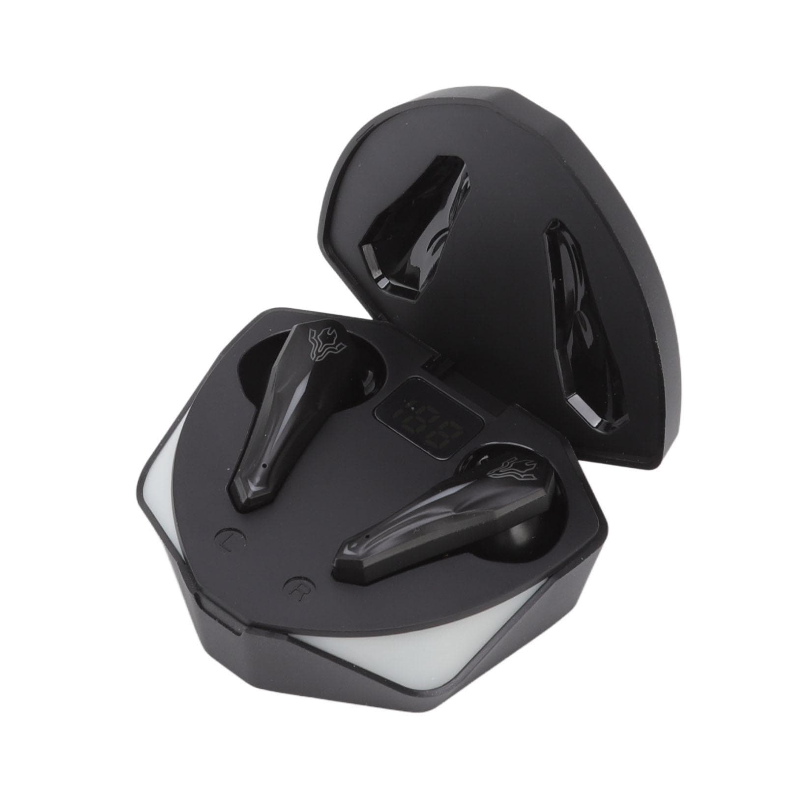 Wireless Game Earbuds LED Digital Display Bluetooth V5.1 Gaming Earphones with Wireless Charging