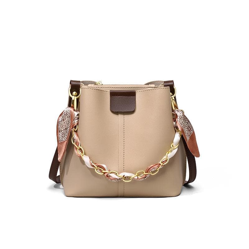 Women's Crossbody Bag Leather Women's Bucket Bag High-level Sense Shoulder Bag