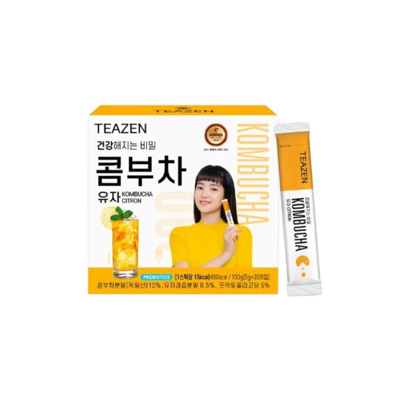 BTS’ Jungkook Teazen Kombucha 8 Flavor 5g 30 Sticks Per Box Citron flavor 30sticks