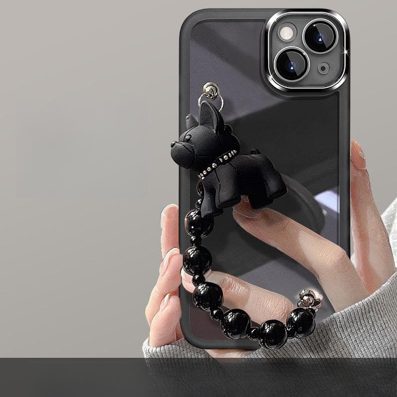 Suitable for Apple 15 Phone Case, Transparent Bear Bracelet, IPhone16promax Protective Case, 14/13 Fashionable iPhoneSE 2020