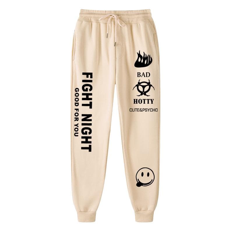 2026 Autumn winter Letter Print Sweatpants Baggy Pants Women Joggers Harajuku Pencil Pant Trousers Middle waist Sweat Pants M khaki