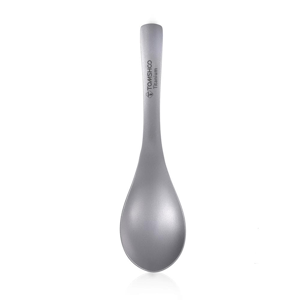 TOMSHOO Titanium Spoon Portable Camping Flatware Multi-functional Backpacking Tableware silver grey