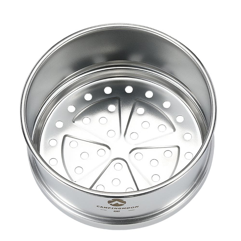 Outdoor Portable Small Steamer Steamed Dumplings Stainless Steel Steamer Camping Picnic Cooking silver
