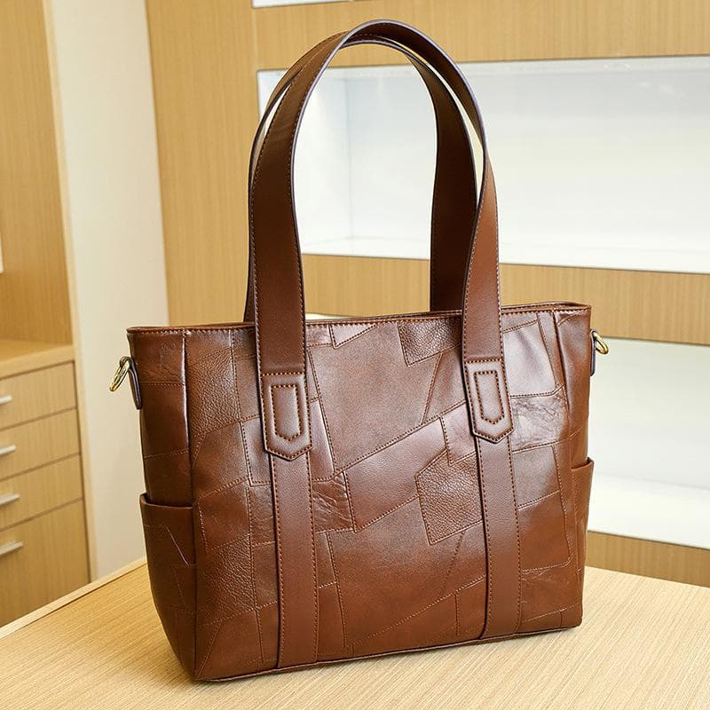 Women's Bag Summer Soft Leather Trend Europe and The United States Handbag Crossbody Bag Tote Bag Single Shoulder Simple Large Bag