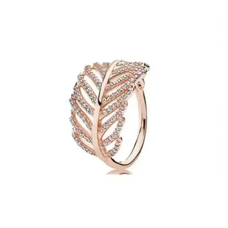 925 Sterling Silver Classic Dazzling Crown Round Hearts Ring Exquisite Women's Light Luxury Charm Ring Jewelry Gift 8&cubic zirconia light brown