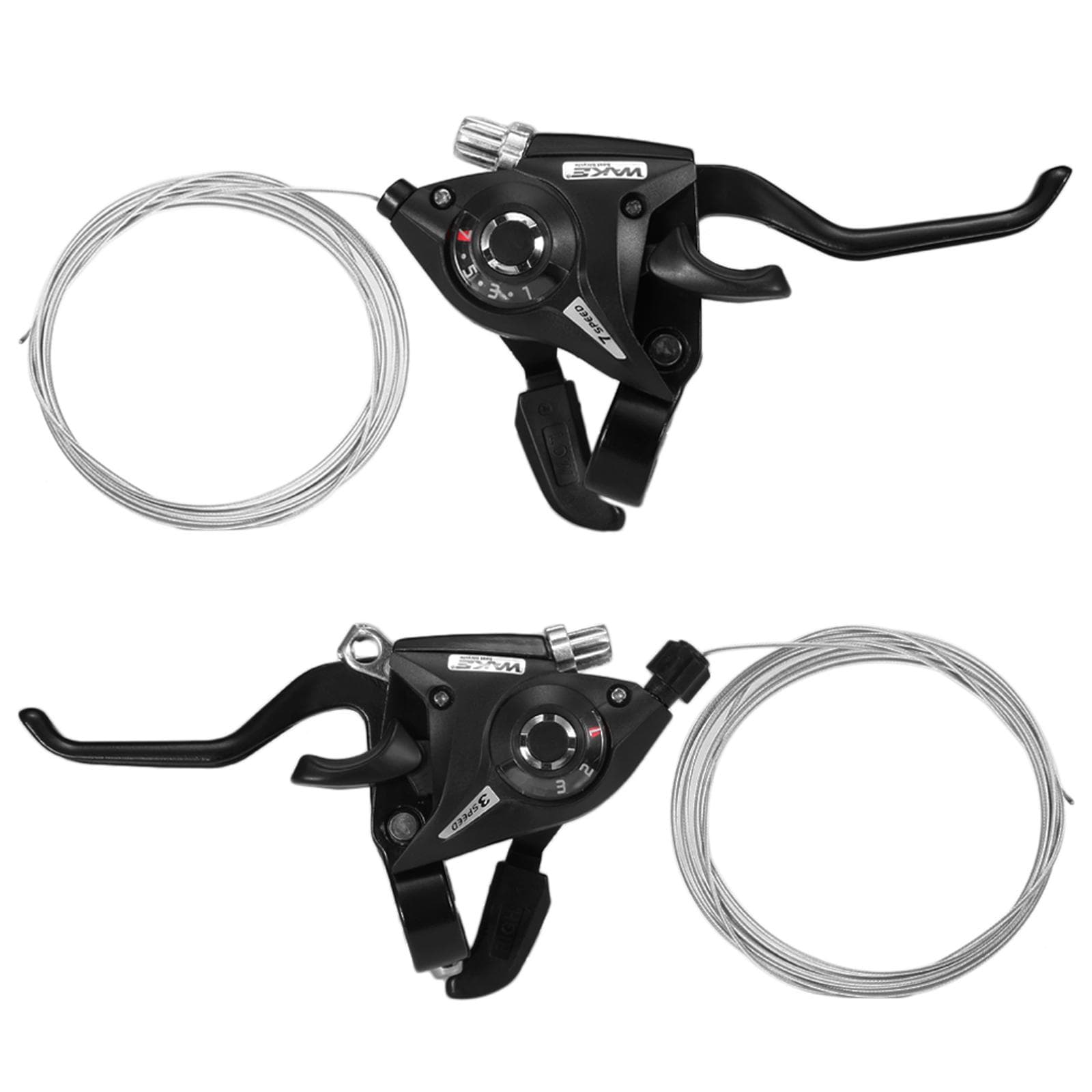 2pcs Bicycle Speed Shifter Brake Shifter with Shift Cable 24 Speed MTB Mountain Bike Shifter Set 21 Speed