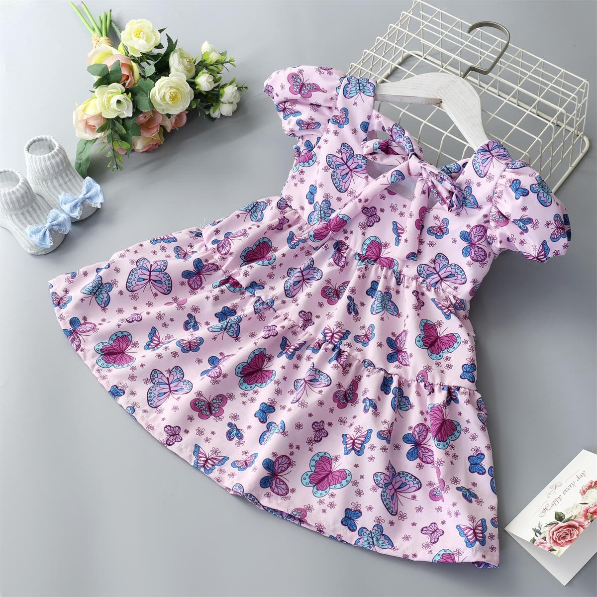 Toddler Baby Girl Dress Romper Floral Skirts Baby Sundress Cute Infant Girl Clothes L