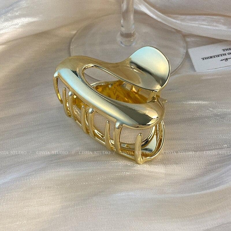Geometric Irregular Medium Hair Claw Trendy Hair Accessories For Women Metal Gold Silver Black Claw Clips Girls Jewelry