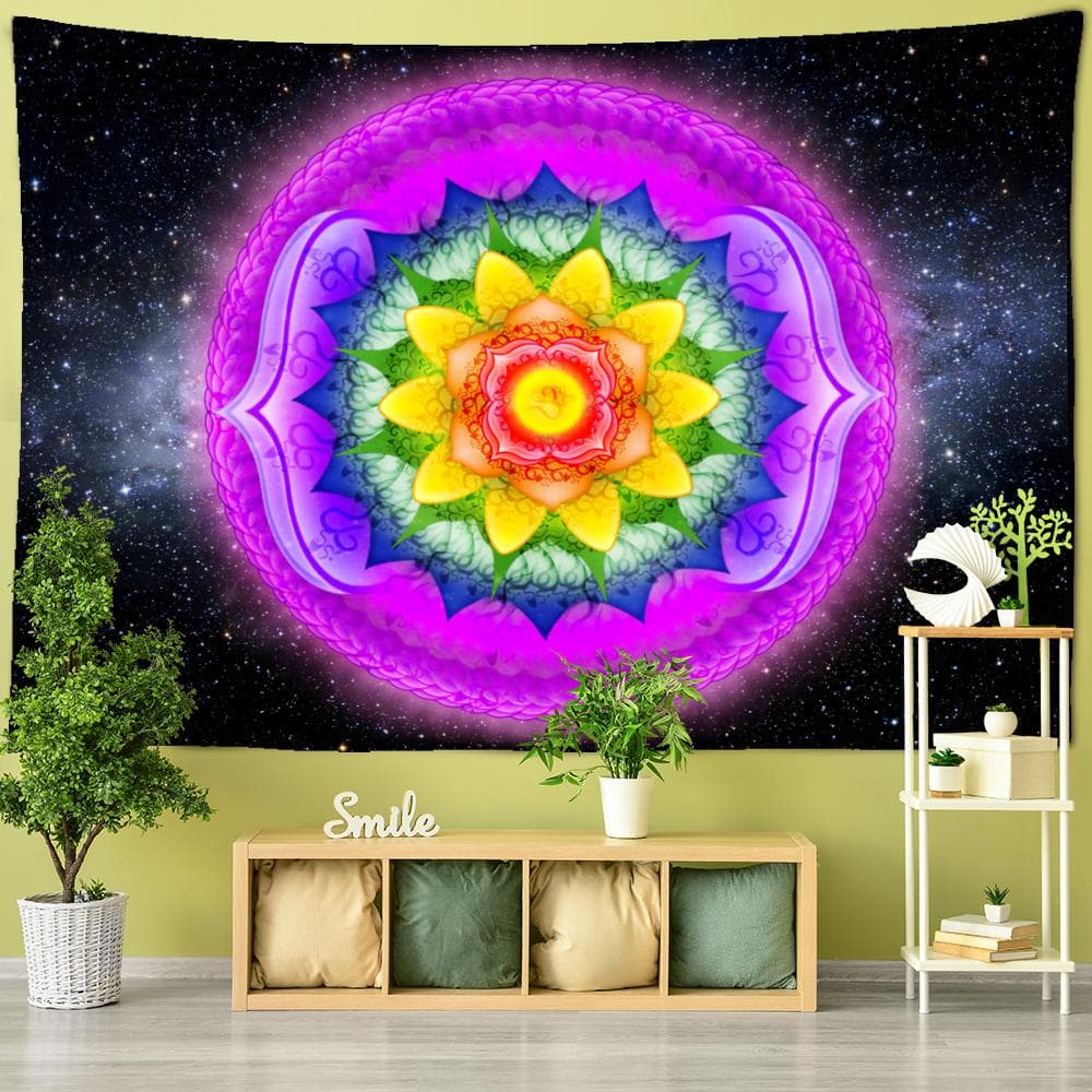 Starry Sky Tapestry Wall Hanging Blue Line Witchcraft Luck Minimalist Modern Style Hippie Interior Home Decor 95x70cm