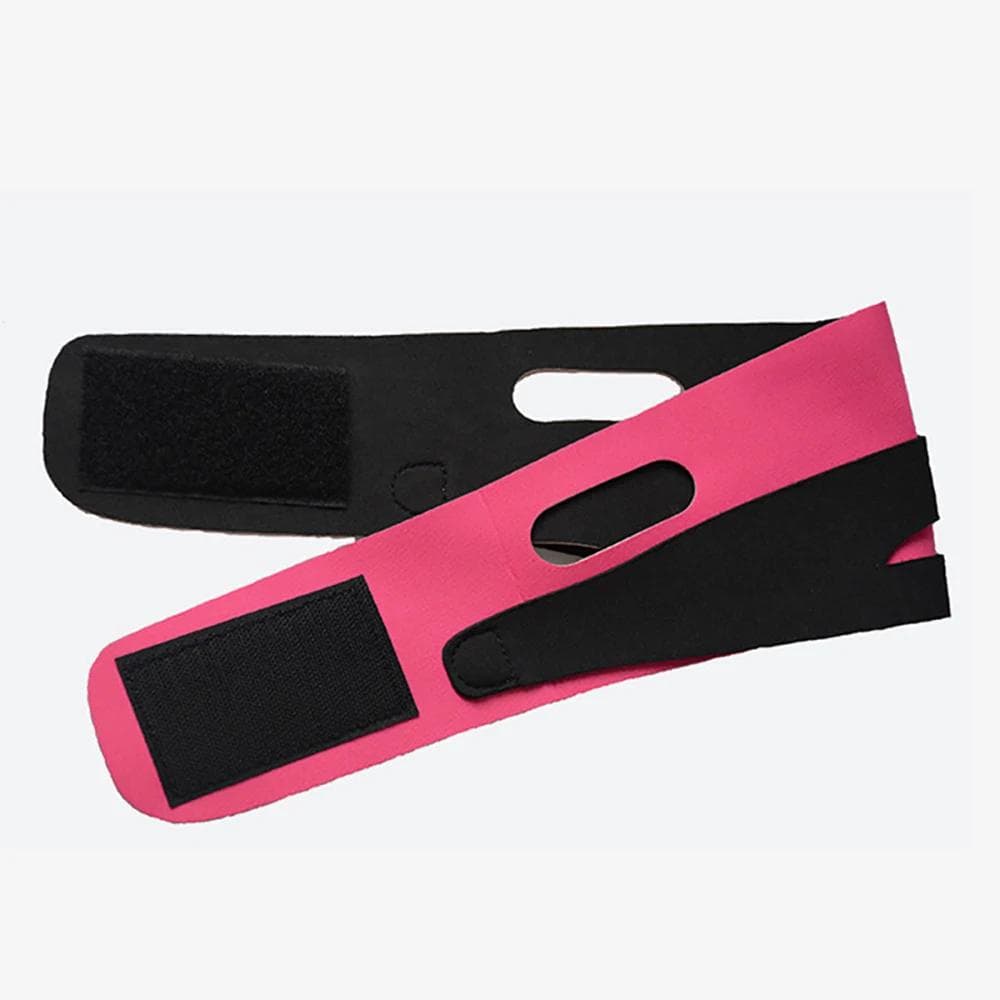 1pcs Face-Lift Reduce Double Chin Bandage Face V-Shaped Lift Up Belt Thin Neck Mask Sleeping Skin Care rose red