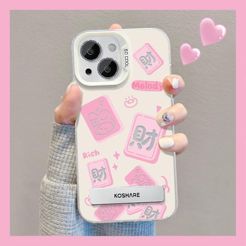 Applicable To Apple 14 Mobile Phone Case IPhone 15pro Makes Money Katie Cat Invisible Bracket 13 Color Silver Matte 8 Niche OnePlus ACEPRO